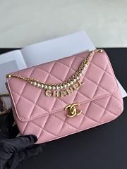 Chanel Ohanel 24A Pink Lambskin Bag - 23x8.5x15cm - 1