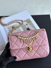 Chanel Small Ohanel 24A Pink Lambskin Bag - 20x7.5x15cm - 1