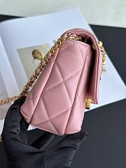 Chanel Small Ohanel 24A Pink Lambskin Bag - 20x7.5x15cm - 4