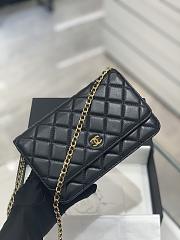 Chanel Wallet On Chain Black Lambskin Bag - 19.5x12x3.5cm - 3