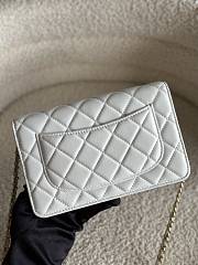 Chanel Wallet On Chain White Lambskin Bag - 19.5x12x3.5cm - 3