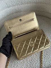 Chanel Wallet On Chain Gold Lambskin Bag - 19.5x12x3.5cm - 5