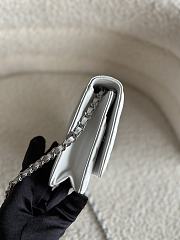 Chanel Wallet On Chain White Lambskin Bag Silver Buckle - 19.5x12x3.5cm - 4