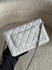 Chanel Wallet On Chain White Lambskin Bag Silver Buckle - 19.5x12x3.5cm - 3