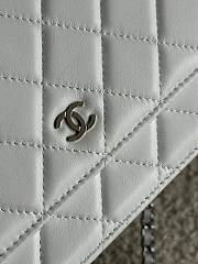 Chanel Wallet On Chain White Lambskin Bag Silver Buckle - 19.5x12x3.5cm - 2