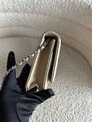 Chanel Wallet On Chain Beige Lambskin Bag Silver Buckle - 19.5x12x3.5cm - 3