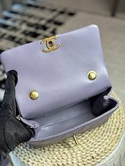 Chanel Small Ohanel 24A Purple Lambskin Handbag - 13×19×7cm - 4