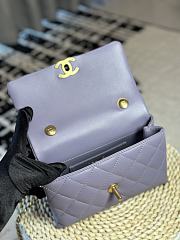 Chanel Small Ohanel 24A Purple Lambskin Handbag - 13×19×7cm - 2