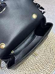 Chanel Ohanel 24A Black Lambskin Handbag - 14x23x8cm - 5