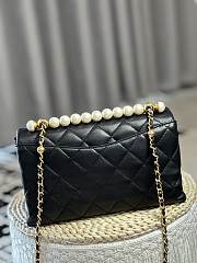 Chanel Ohanel 24A Black Lambskin Handbag - 14x23x8cm - 2