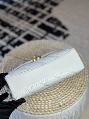 Chanel Ohanel 24A White Lambskin Handbag - 14x23x8cm - 5