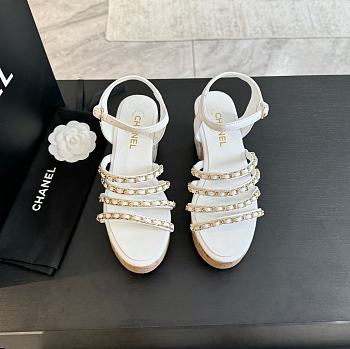 Chanel White High Heels