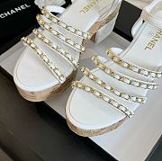 Chanel White High Heels - 5