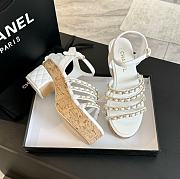 Chanel White High Heels - 3