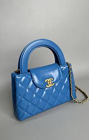 Chanel 19 Small Kelly Blue Lambskin Bag - 19x13x7cm - 4