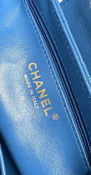 Chanel 19 Small Kelly Blue Lambskin Bag - 19x13x7cm - 2