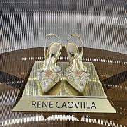 Rene Caovilla Crystal Gold High Heels - 1