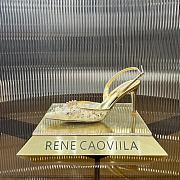 Rene Caovilla Crystal Gold High Heels - 2