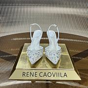 Rene Caovilla Crystal Silver High Heels - 1