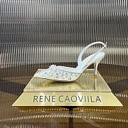 Rene Caovilla Crystal Silver High Heels - 3