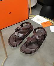 Hermes Dark Brown Sandals  - 1