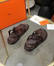 Hermes Dark Brown Sandals  - 4