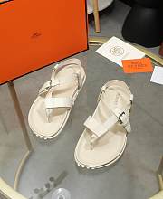 Hermes White Sandals 01 - 1