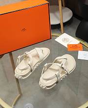 Hermes White Sandals 01 - 3