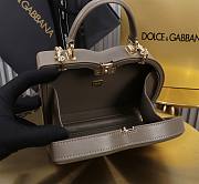 Dolce&Gabbana Logo Box In Grey Leather Bag - 20x15x6.5cm - 5