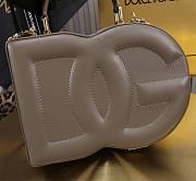 Dolce&Gabbana Logo Box In Grey Leather Bag - 20x15x6.5cm - 2