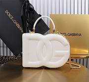 Dolce&Gabbana Logo Box In White Leather Bag - 20x15x6.5cm - 1