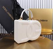 Dolce&Gabbana Logo Box In White Leather Bag - 20x15x6.5cm - 2