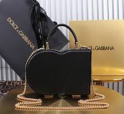 Dolce&Gabbana Logo Box In Black Leather Bag - 20x15x6.5cm - 1