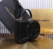 Dolce&Gabbana Logo Box In Black Leather Bag - 20x15x6.5cm - 4