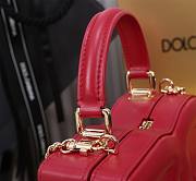 Dolce&Gabbana Logo Box In Red Leather Bag - 20x15x6.5cm - 3