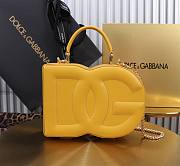 Dolce&Gabbana Logo Box In Yellow Leather Bag - 20x15x6.5cm - 1