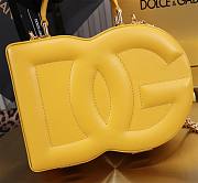 Dolce&Gabbana Logo Box In Yellow Leather Bag - 20x15x6.5cm - 5