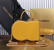 Dolce&Gabbana Logo Box In Yellow Leather Bag - 20x15x6.5cm - 2