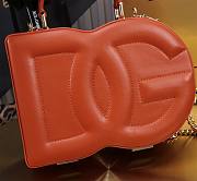 Dolce&Gabbana Logo Box In Orange Leather Bag - 20x15x6.5cm - 5