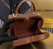 Dolce&Gabbana Logo Box In Brown Leather Bag - 20x15x6.5cm - 5