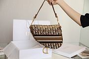 Dior Saddle Oblique Brown Bag - 25x20x6.5cm - 3