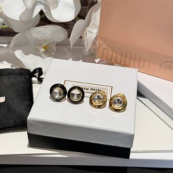 Miumiu Gold Diamond Earrings