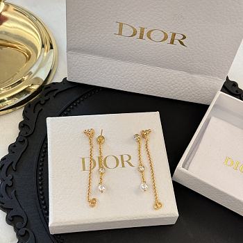 Dior Long Gold Earrings