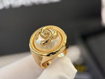 Chanel Gold Pearl Ring