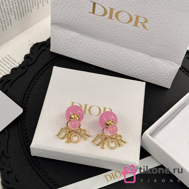 Dior Pink Pearl Earrings - 1