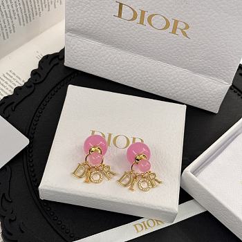 Dior Pink Pearl Earrings