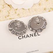 Chanel Silver Pearl Earrings - 3