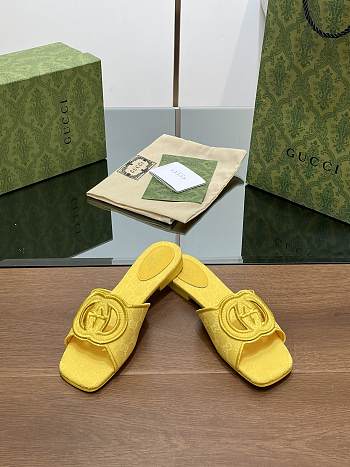 Gucci Yellow Slippers