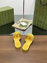 Gucci Yellow Slippers - 4