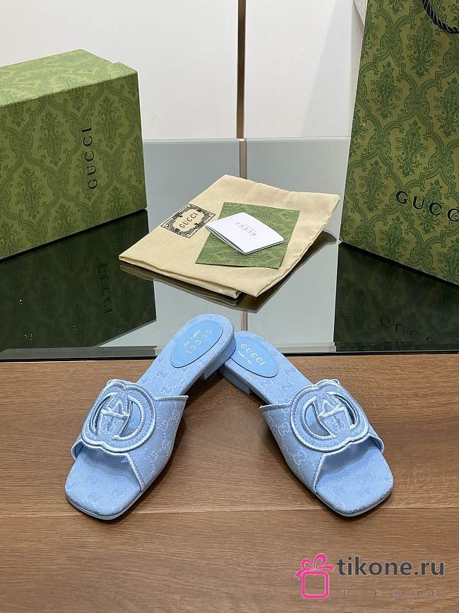 Gucci Blue Slippers - 1